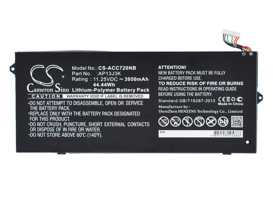 Acer Chromebook 11.6 Chromebook C720 Chromebook C720-2103 akku 3950 mAh"