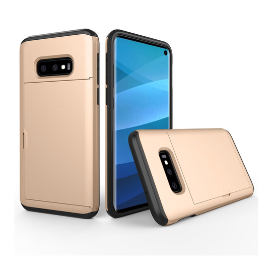 Samsung Galaxy S10e korttipaikallinen hybrid Suojakotelo - Kulta
