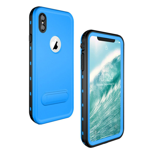iPhone Xs Max REDPEPPER hybriidi muovinen isku ja naarmu kestävä suojakuori jalkatuella - Sininen