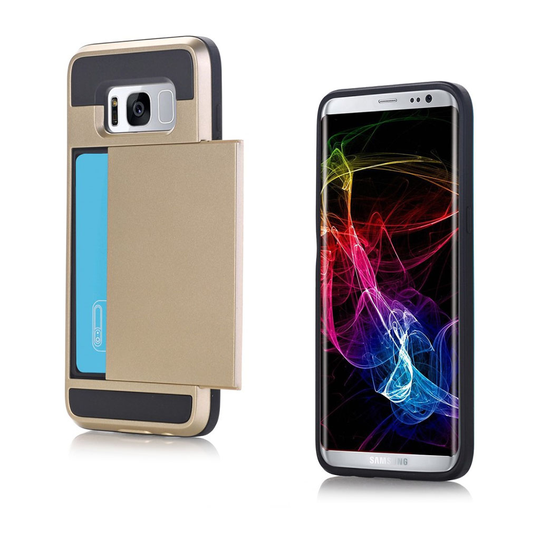 Samsung Galaxy S8+ Joustava Hybridi Muovikuori - Kulta