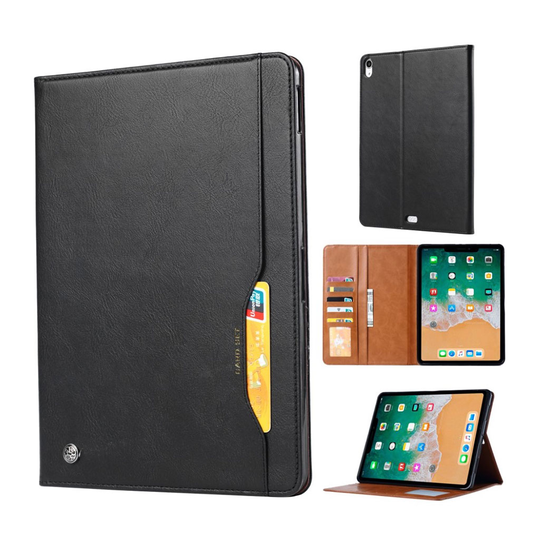 iPad Pro 11 inch (2018) monipuolinen taivutettava syneetti nahkainen suojakotelo - Musta