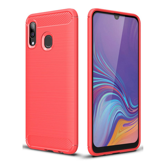 Samsung Galaxy A40 carbon fiber case - Red