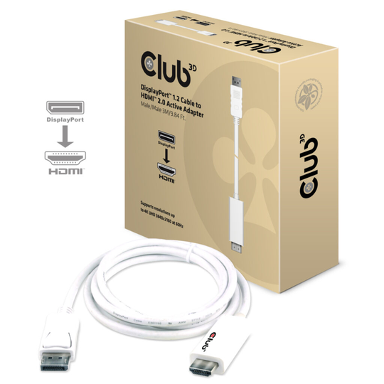 CLUB 3D DISPLAYPORT > HDMI2.0 4K 60Hz 3M