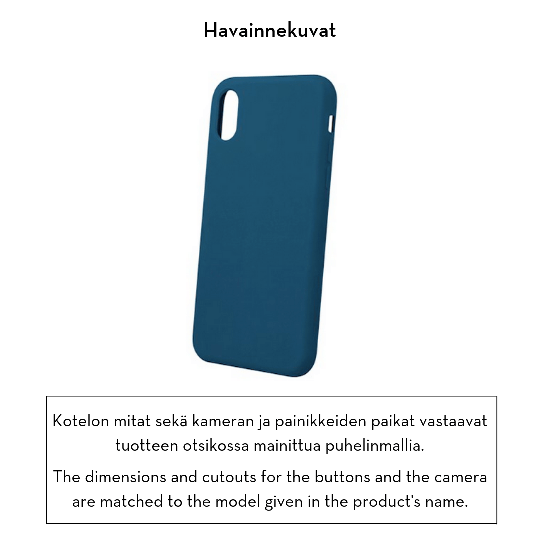 Forever Premio suojakotelo iPhone X / iPhone Xs - tummansininen