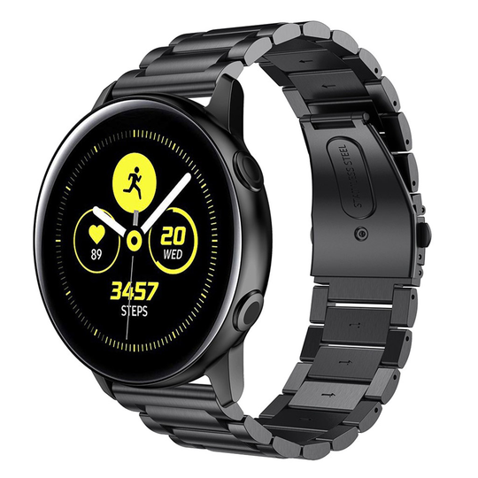 Samsung Galaxy Watch Active stainlees steel watch band - Black