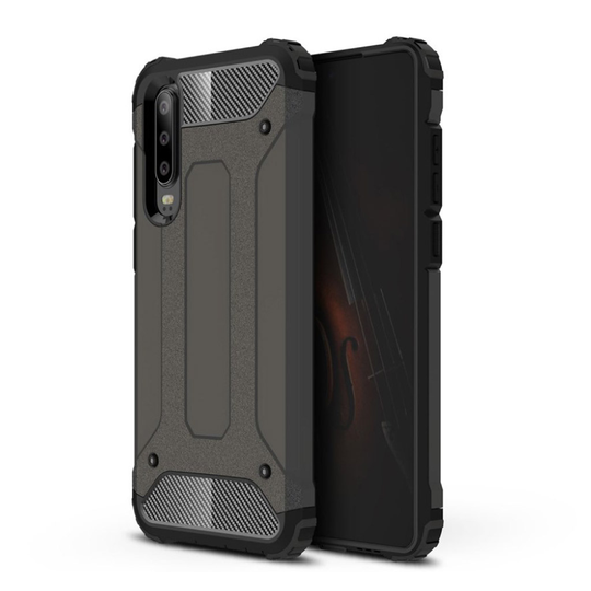 Huawei P30 armor guard hybrid Suojakotelo - Kahvi