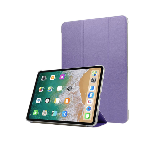 iPad Pro 11 inch (2018) kolmio taivutettava synteetti nahkainen suojakotelo - Violetti