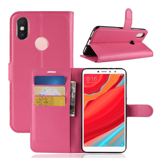 Xiaomi Redmi S2 Liitsihedelmä Jyvä Pintainen Synteetti Nahakinen Lompakko Kotelosuoja - Ruusu