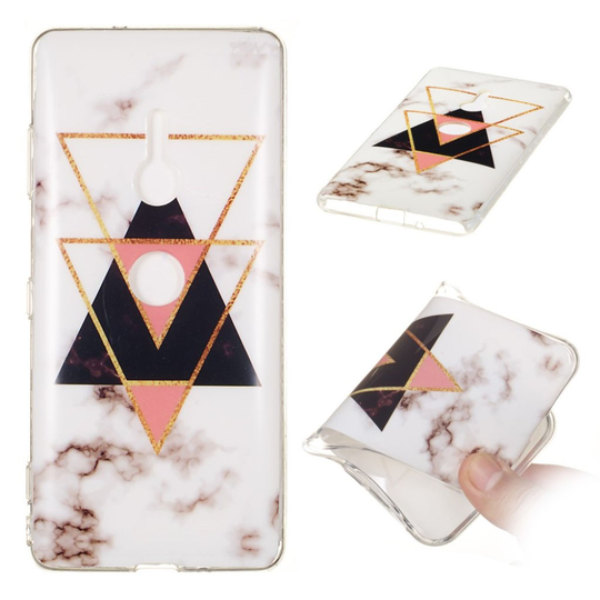 Marble Sony Xperia XZ3 kuoret - Kolmion muotoinen marmori