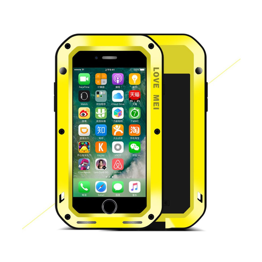 Love Mei Phone 7 Plus / 8 Plus Iksunkestävä Vahva Kuori - Keltainen
