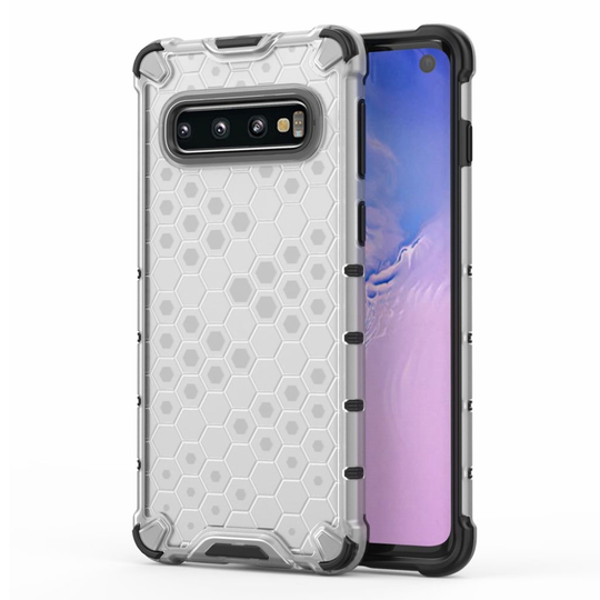 Bofink Honeycomb Samsung Galaxy S10 kuoret - Valkoinen