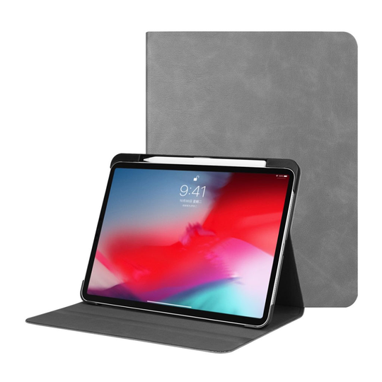 iPad Pro 11 inch (2018) silkin pehmeä synteetti nahkainen suojakotelo - Harmaa