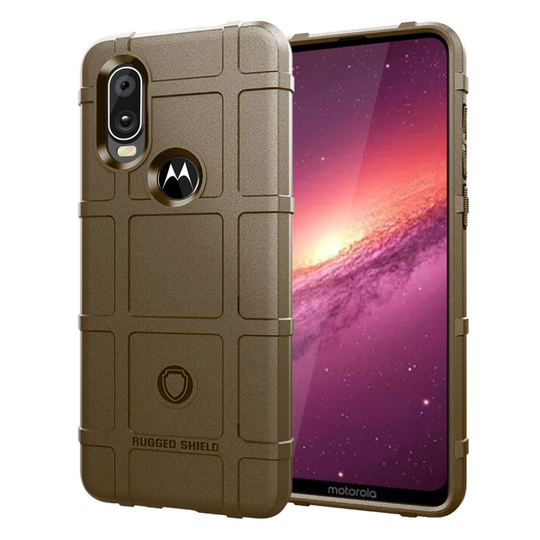 Rugged Shield Motorola One Action kuoret - Ruskea
