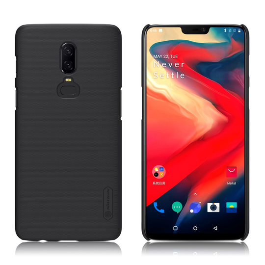 Oneplus 6 NILLKIN Himmeä Kilpi Kova PC Takasuoja Kuori - Musta