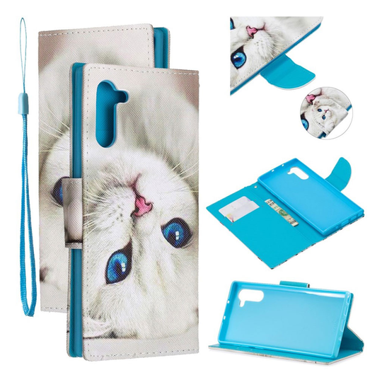 Wonderland Samsung Galaxy Note 10 flip kotelot - Kissa
