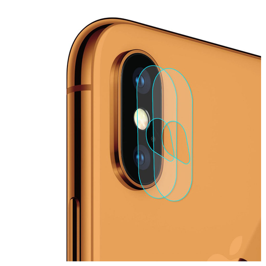 iPhone Xs Max HAT PRINCE suojaava karkaistu lasi suojakalvo kamera linssilla - Transparentti 2kpl/ setti