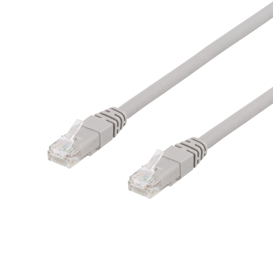 U/UTP Cat6a Laitekaapeli, 0,5m, 500MHz, Delta-sertifioitu, LSZH, Harmaa