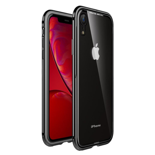 iPhone Xr irroitettava alumiiniseos kehys Suojakotelo - Musta
