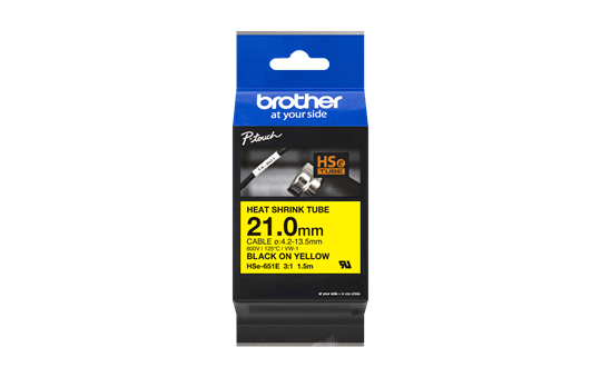 BROTHER B-ON-W HEAT SHRINK TUBE 21MM YELLOW