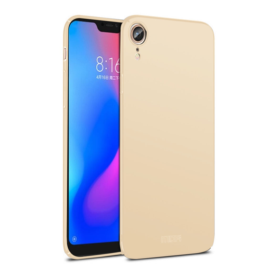 iPhone Xr MOFI Kilpi kova himmeä pintainen kova muovinen takasuoja kuori - Kulta