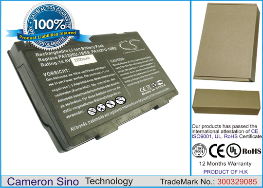 Toshiba Satellite M30X Satellite M35X Satellite M40X akku 2200 mAh