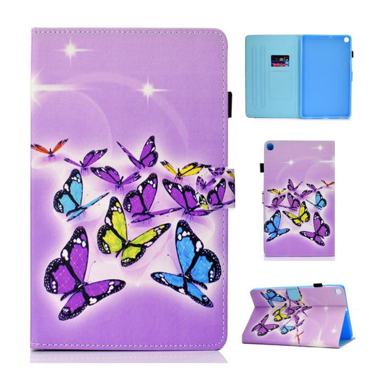 Samsung Galaxy Tab A 10.1 (2019) pattern leather case - Colorful Butterflies