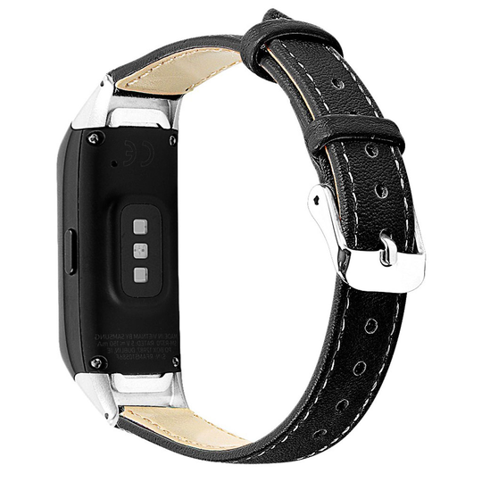 Samsung Galaxy Fit cowhide leather watch band - Black