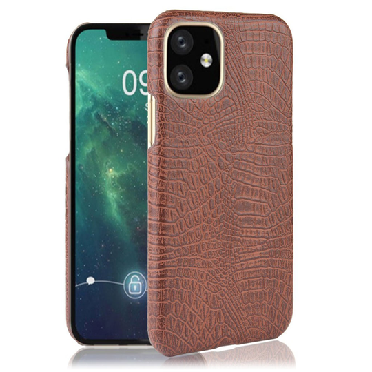 Croco iPhone 11 kuoret - Kahvi