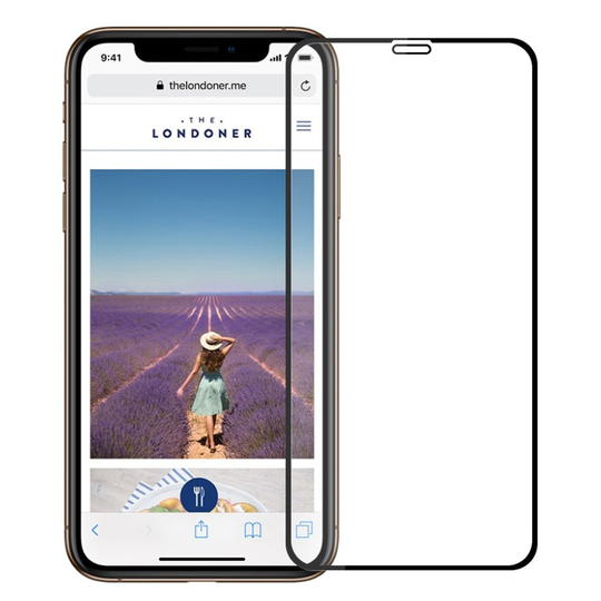 iPhone XS MOFI 9H Arc Edge karkaistu lasinen näyttö suojakalvo - Musta