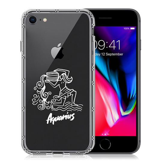 NXE iPhone 7 ja 8 horoskooppikuvioinen suojakuori - Vesimies