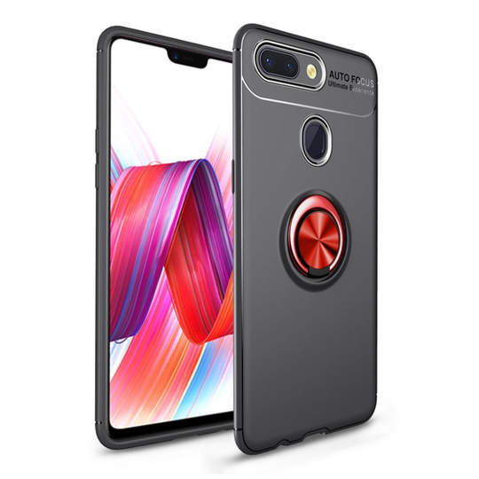 Xiaomi Mi 8 Lite rengaspidike suojakotelo - Musta / Punainen