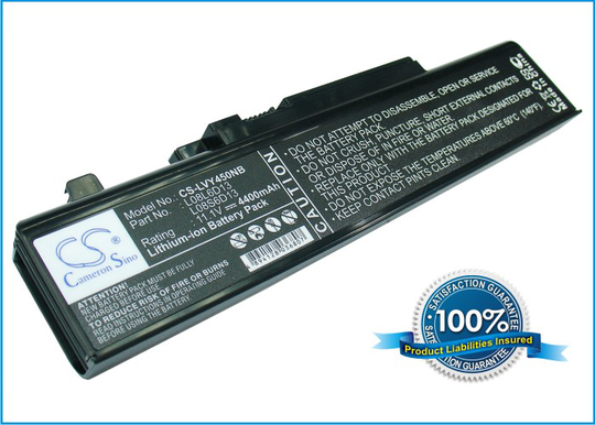 Lenovo IdeaPad Y450 akku 4400 mAh - Musta
