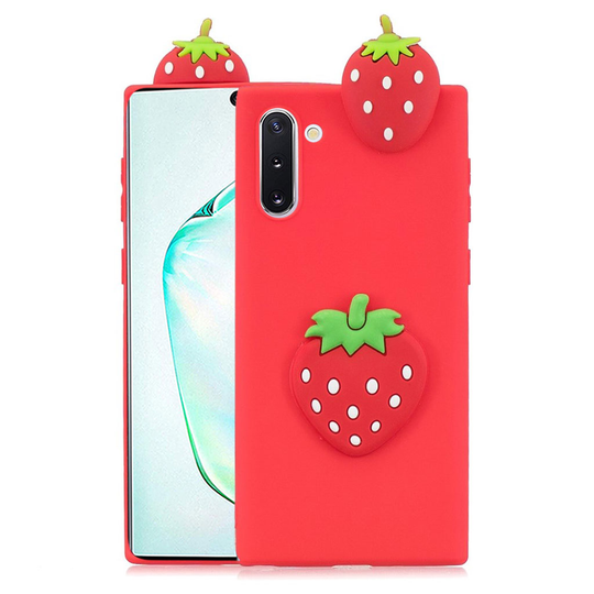 Cute 3D Samsung Galax Note 10 kuoret - Mansikka