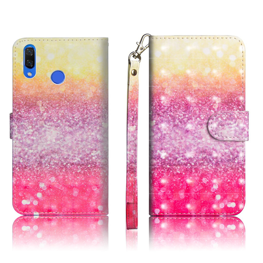 Huawei P Smart Plus kuviollinen timanttinenlompakko suojakotelo synteetti nahasta missä mobiiliranneke - Kimalle Kuvio