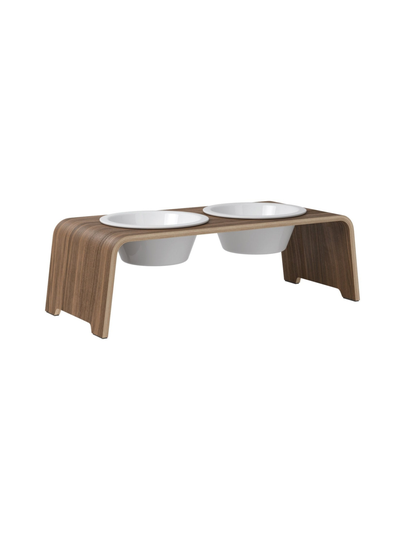 Dogbar® classic korotettu ruokakuppiteline - pähkinä