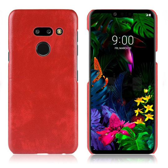 LG G8 ThinQ litsi pintainen suojakotelo - Punainen