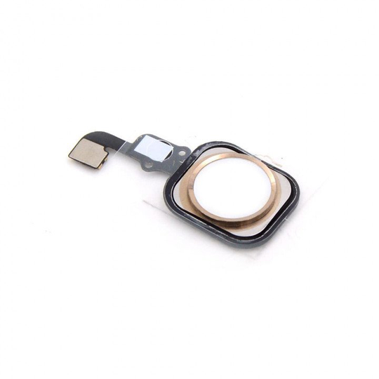 iPhone 6S / 6S Plus Kotinäppäin (Home button) - Valkoinen kulta reunus