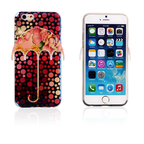 3D Umbrella (Pilkut & Pioni) iPhone 6 Suojakuori