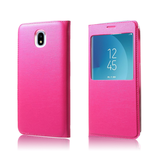 Samsung Galaxy J5 (2017) nahkakotelo ikkunalla - Punainen