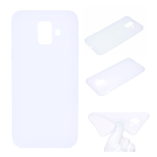 Samsung Galaxy A6 (2018) Pehmeä Matta TPU Takasuoja Kuori - Valkoinen
