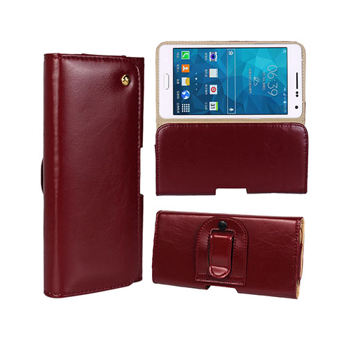 Gaarder Pouch Samsung Galaxy A3 Vyökotelo Aitoa Nahkaa - Viininpunainen
