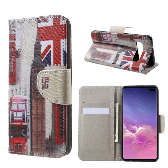 Samsung Galaxy S10 Plus risti pintainen nahkainen flip suojakotelo - Big Ben