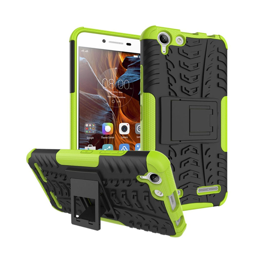 Lenovo K5 Kiinteä Kuori Standillä - Vihreä