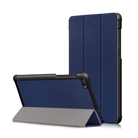 Lenovo Tab E7 taivutettava synteetti nahkainen tabletti suojakotelo - Tumman Sininen