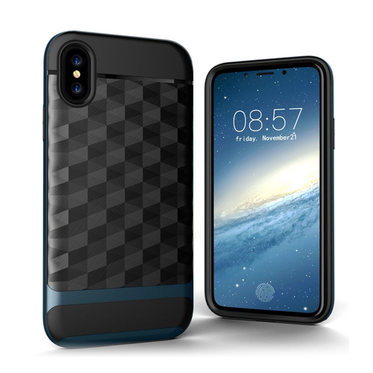 iPhone X uniikki suojakuori - Sininen