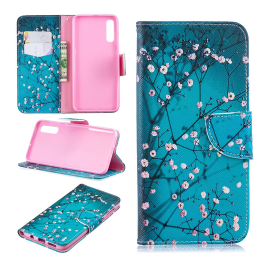 Samsung Galaxy A50 pattern leather case - Tree with Flowers