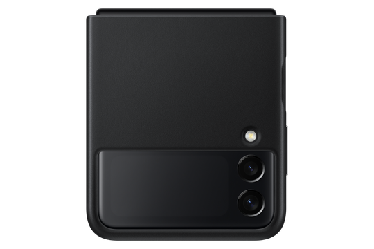SAMSUNG Z FLIP3 LEATHER COVER BLACK