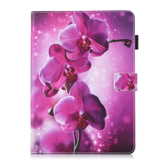 iPad (2018) kuvioitu suojakotelo - Pinkki orkidea