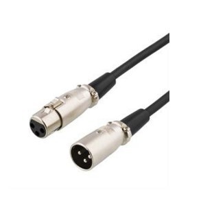 XLR-äänikaapeli, 3-pin Ur - 3-pin Na, 1m, Musta