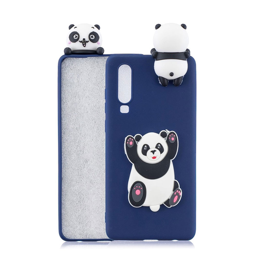 Huawei P30 3D kuvio pehmeä suojakotelo - Hyppivä Panda